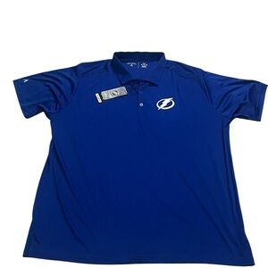 Antigua Tampa Bay Lightning NHL Performance Polo Men’s 2XL Blue NWT